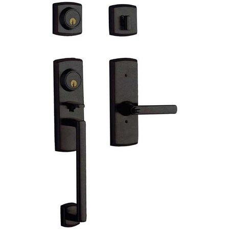 Baldwin Full Dummy Handlesets Distressed Oil Rubbed Bronze 85385.402.2LFD